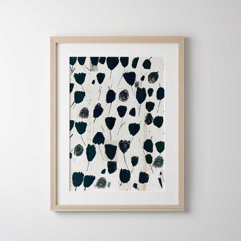 Japandi style botanical wall decor