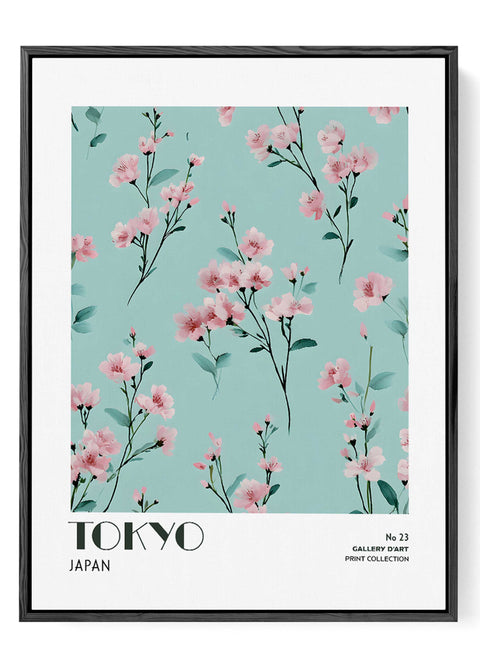 Japanese sakura flower wall decor Tokyo fine art print