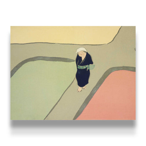 Japanese woman white headscarf poster