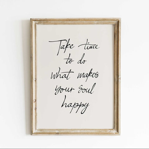 Minimalist Happiness Manifesto Canvas - Tranquil Wall Quote