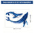 Watercolor whale decals furniture decoration nursery