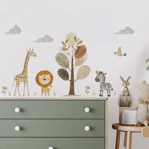 Kids room animal wall stickers

