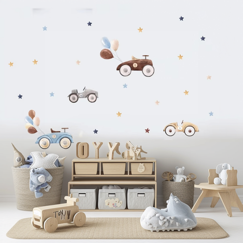 Kids room car wall art

