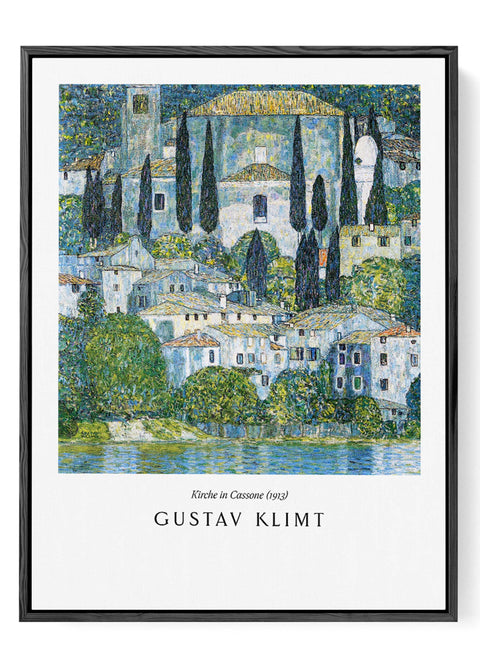 Klimt Italian village landscape print