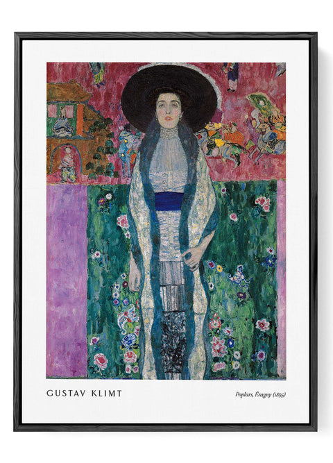Klimt colorful portrait wall art