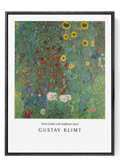 Klimt floral landscape wall art