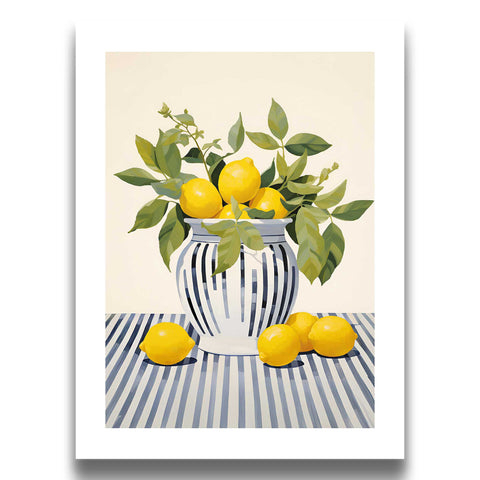 Lemon still life illustration print