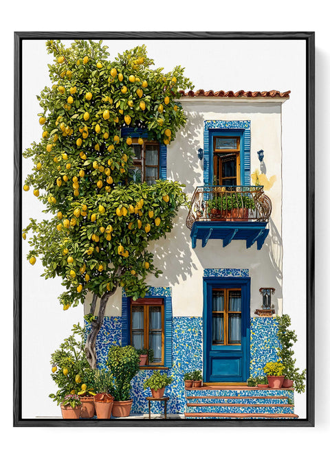 Lemon tree Mediterranean home artwork