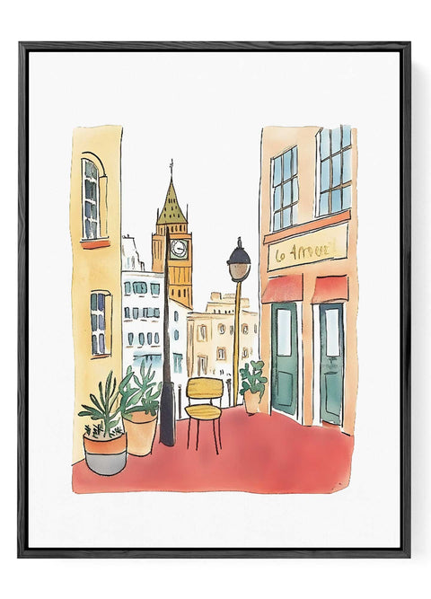 London city scene art print

