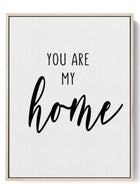 Embracing Warmth - 'You Are My Home' Calligraphy Canvas Print