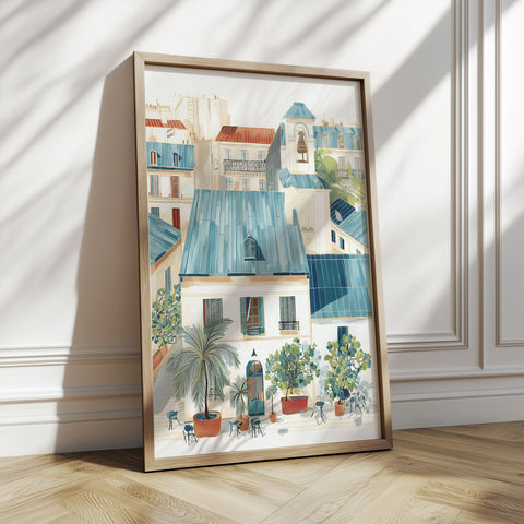 Lush Gardens & Rooftops – Parisian Wall Art
