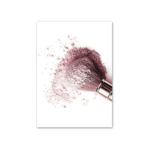 Makeup Magic Poster - Luxe Cosmetic Brush and Powder Explosion