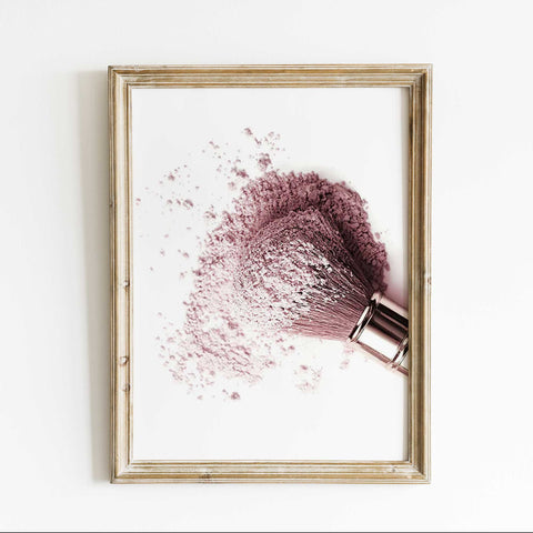 Makeup Magic Poster - Luxe Cosmetic Brush and Powder Explosion