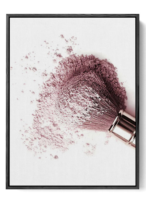 Makeup Magic Poster - Luxe Cosmetic Brush and Powder Explosion