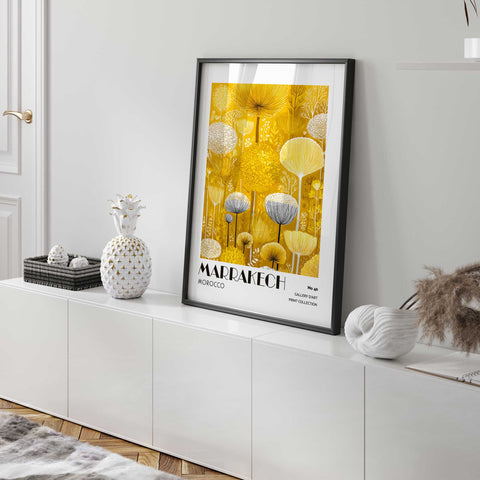 Marrakech illustration poster for modern home decor