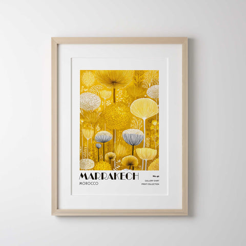 Marrakech wall art Moroccan floral illustration poster