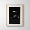 Mazda RX-7 FC Minimalist Poster – Black JDM Art Print