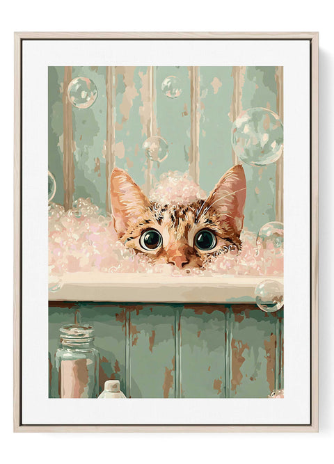 Mediterranean lemon art print in a blue and white striped ceramic vase.