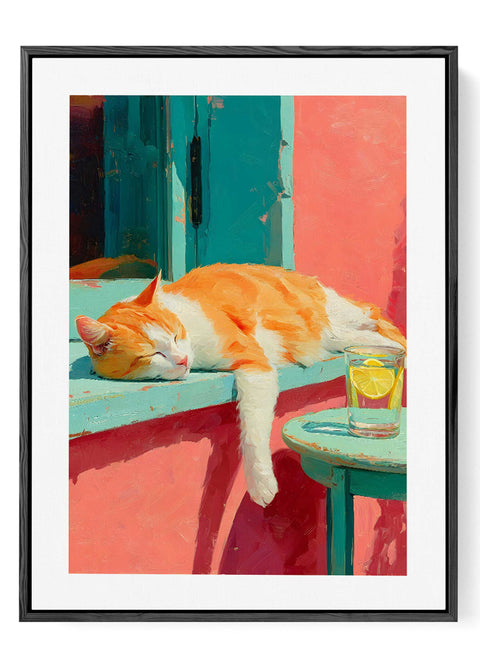 Mediterranean still life art print of an olive branch with fruits.