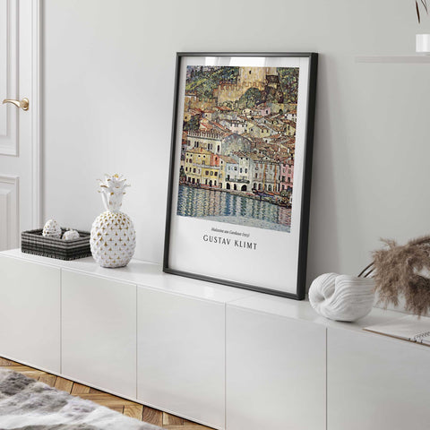 Mediterranean town landscape artwork