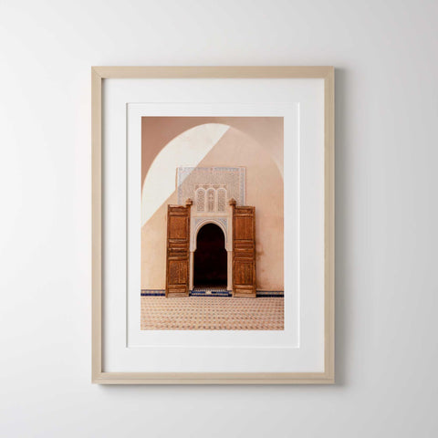 Minimal Moroccan architecture wall art print