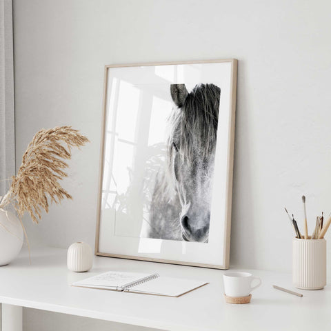 Minimal equestrian photography print