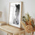 Minimalist Gray Horse Decor Print