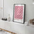 Minimalist Italian wall art poster in pink and white