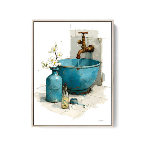 Minimalist Mediterranean still life wall art