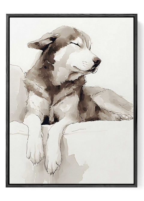 Minimalist beagle dog art print