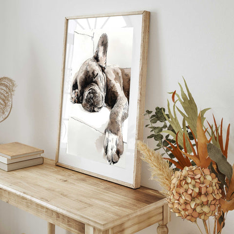 Minimalist beagle puppy pet wall art