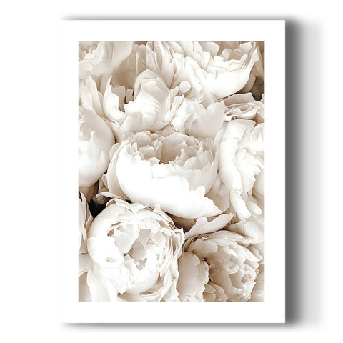 Minimalist bedroom poster with a romantic botanical spring flower theme.