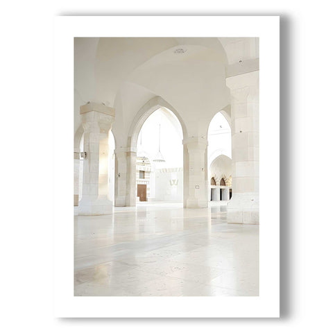 Minimalist bedroom poster with a fresh spring botanical arrangement theme.