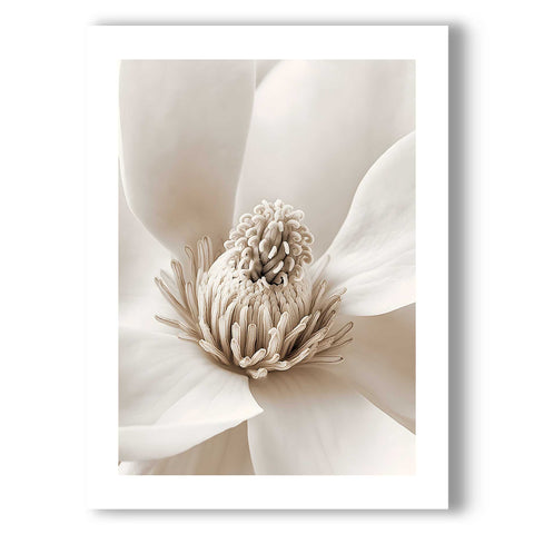 Minimalist bedroom poster with a soft, botanical spring blossom theme.