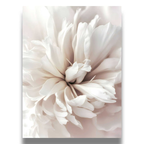 Minimalist bedroom poster with a soft, romantic botanical theme.