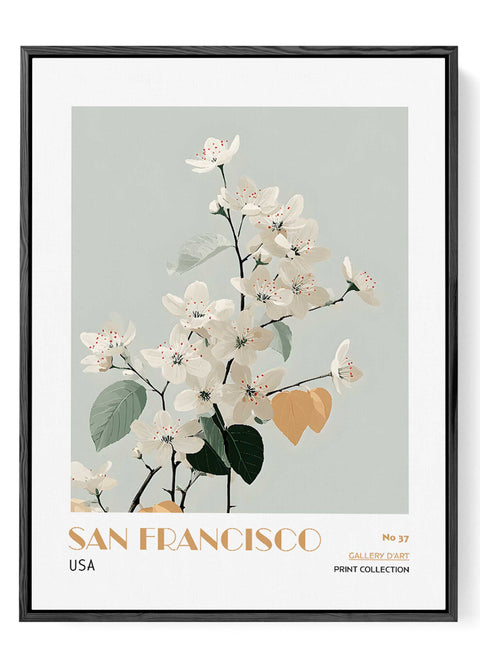 Minimalist botanical artwork inspired by California nature