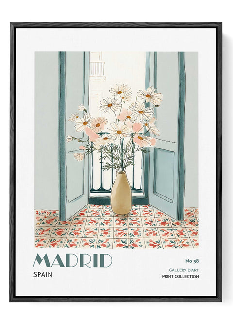 Minimalist botanical poster Madrid interior decor