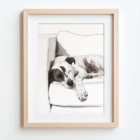 Minimalist dog artwork