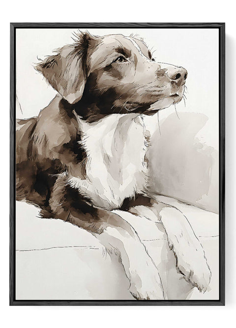 Minimalist dog wall art print