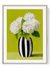 White Hydrangea Art Print | Modern Scandinavian Floral Wall Decor