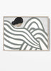 Minimalist Abstract Woman Art Print | Scandinavian Stripes Portrait Wall Decor
