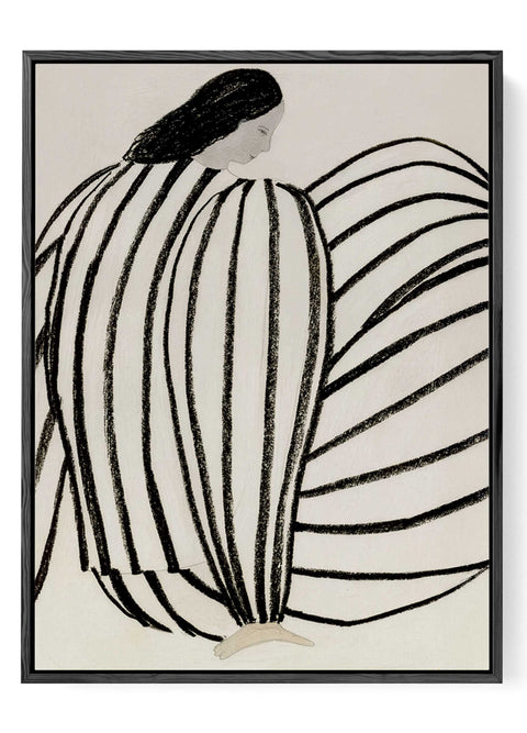 Minimalist modern female figure wall art