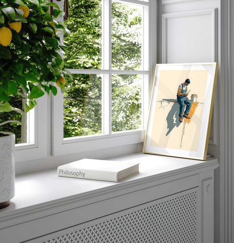 Minimalist painter wall art dripping decor