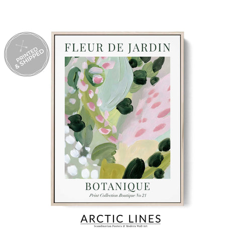 Minimalist pastel flower wall art