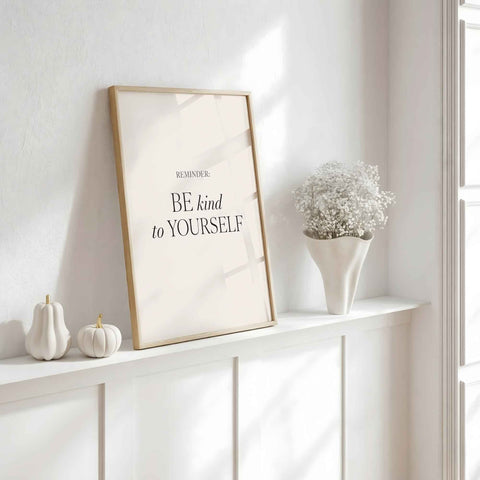 Minimalist self love wall decor