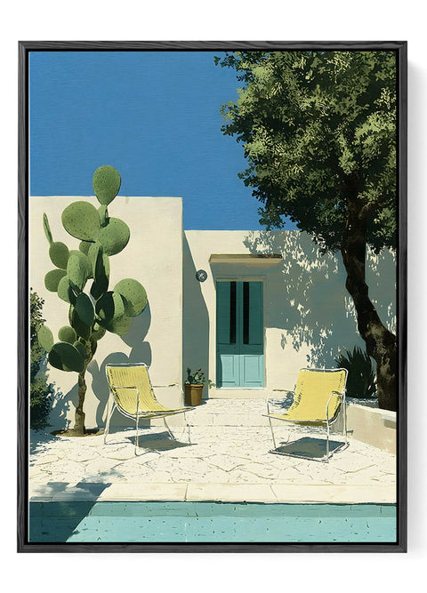 Minimalist wall art print modern Mediterranean design