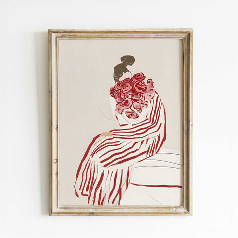 Minimalist woman illustration decor