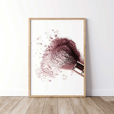 Makeup Magic Poster - Luxe Cosmetic Brush and Powder Explosion