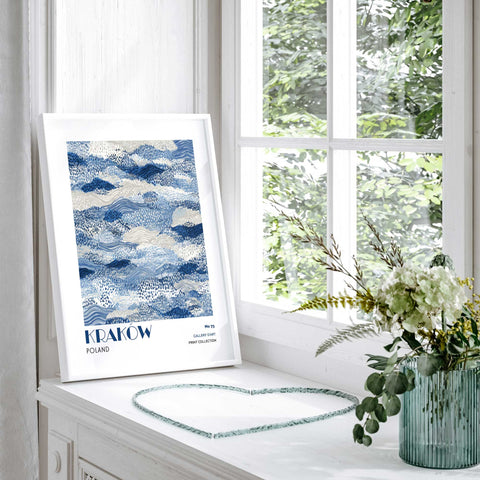 Modern Kraków wall decor abstract painting print