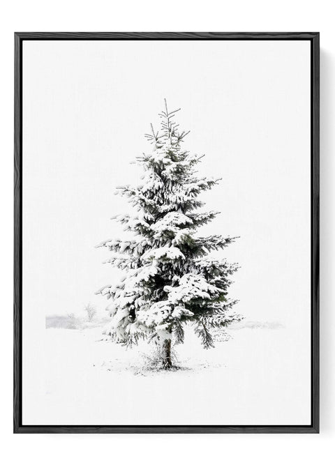 Modern Nordic winter forest wall decor featuring a crisp white background.